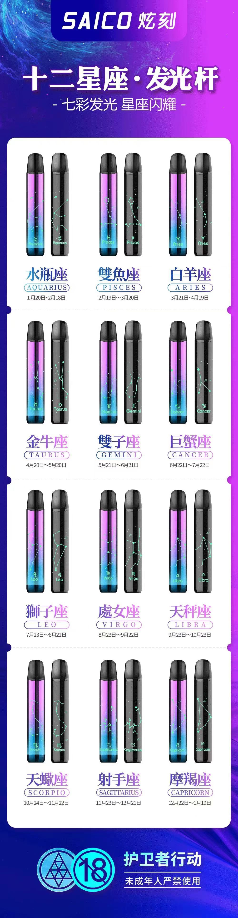 12星座主機 會發光 有夠帥 出門當亮仔😎